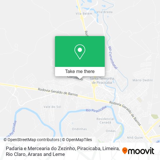 Padaria e Mercearia do Zezinho map