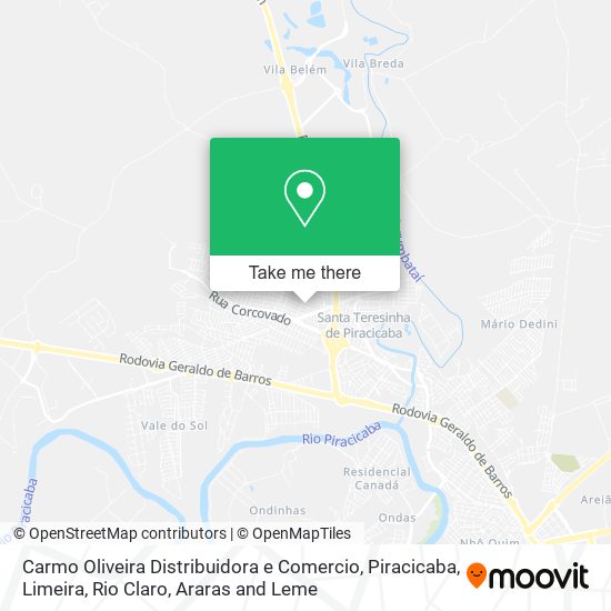 Carmo Oliveira Distribuidora e Comercio map