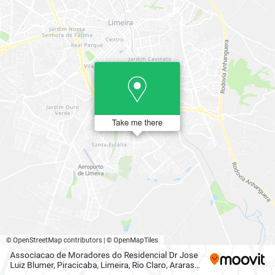 Mapa Associacao de Moradores do Residencial Dr Jose Luiz Blumer