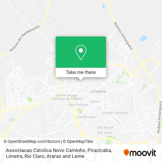 Mapa Associacao Catolica Novo Caminho