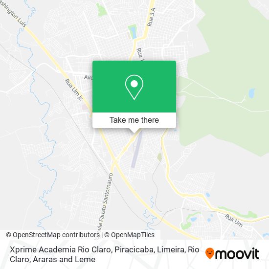 Mapa Xprime Academia Rio Claro