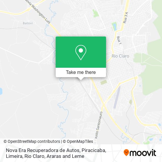 Mapa Nova Era Recuperadora de Autos