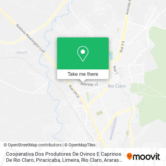 Mapa Cooperativa Dos Produtores De Ovinos E Caprinos De Rio Claro