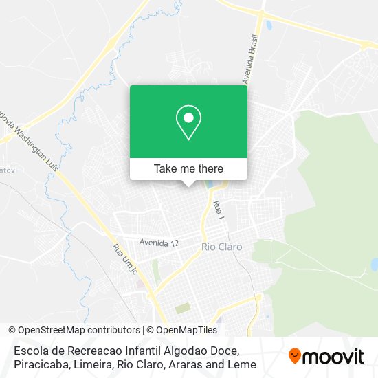 Mapa Escola de Recreacao Infantil Algodao Doce