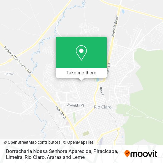 Mapa Borracharia Nossa Senhora Aparecida