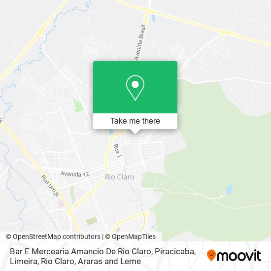 Mapa Bar E Mercearia Amancio De Rio Claro