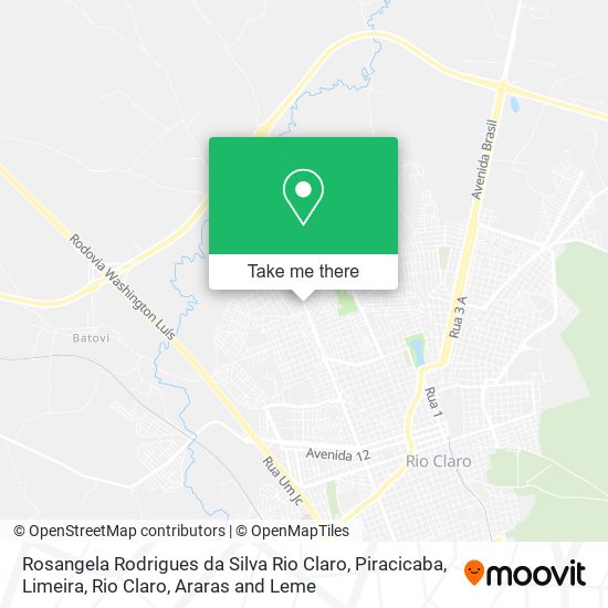 Rosangela Rodrigues da Silva Rio Claro map