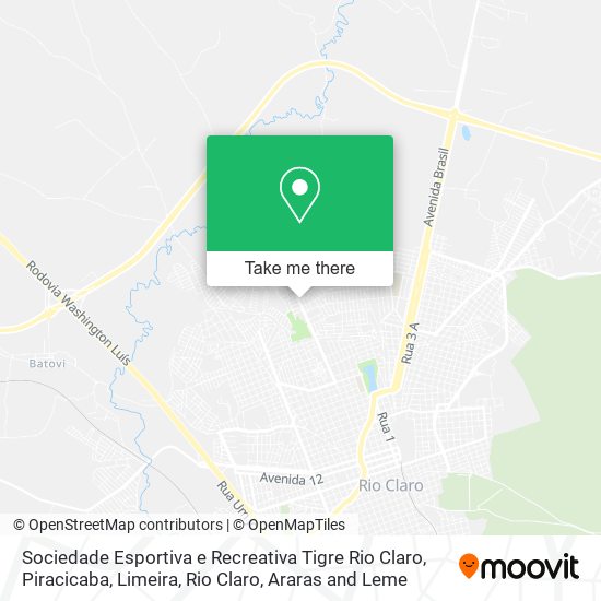 Sociedade Esportiva e Recreativa Tigre Rio Claro map