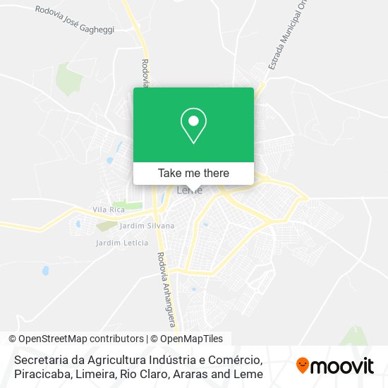 Secretaria da Agricultura Indústria e Comércio map