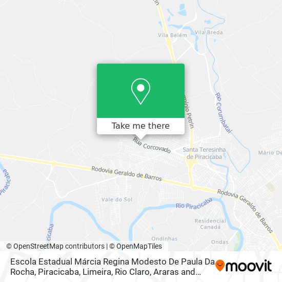 Mapa Escola Estadual Márcia Regina Modesto De Paula Da Rocha