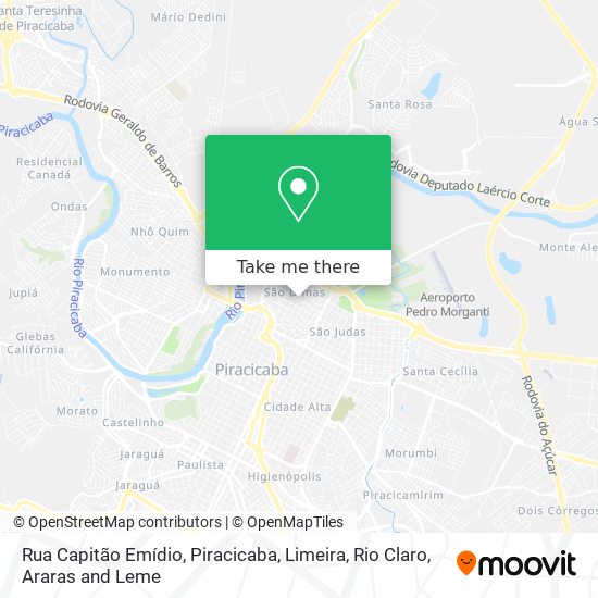 Mapa Rua Capitão Emídio