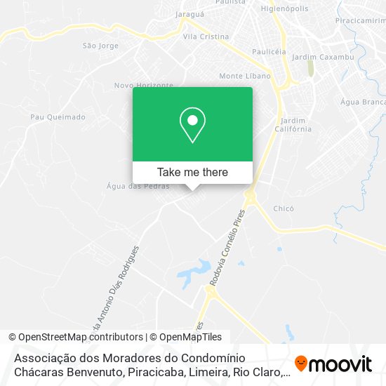 Associação dos Moradores do Condomínio Chácaras Benvenuto map