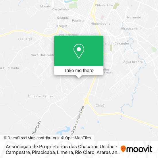 Associação de Proprietarios das Chacaras Unidas - Campestre map