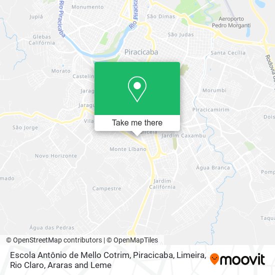 Mapa Escola Antônio de Mello Cotrim