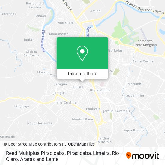 Reed Multiplus Piracicaba map