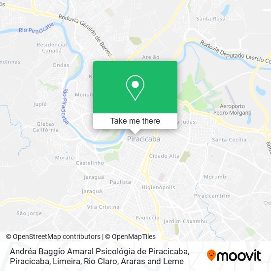 Andréa Baggio Amaral Psicológia de Piracicaba map