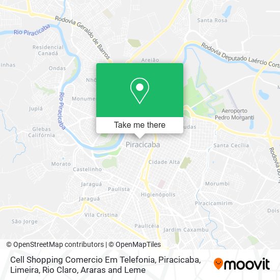 Cell Shopping Comercio Em Telefonia map