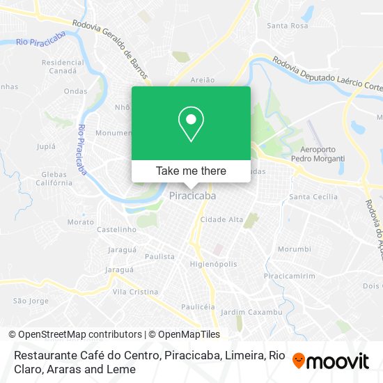 Mapa Restaurante Café do Centro
