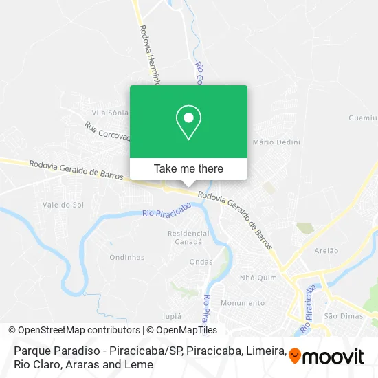 Parque Paradiso - Piracicaba / SP map