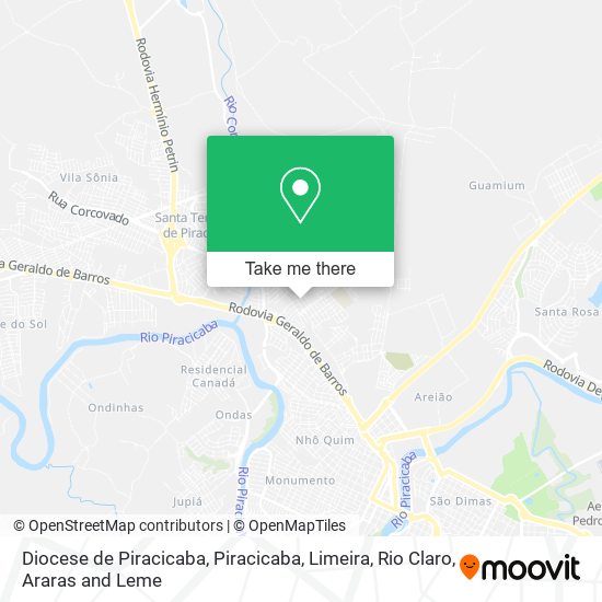 Mapa Diocese de Piracicaba