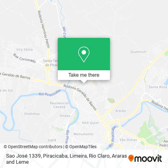 Sao José 1339 map