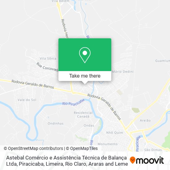 Astebal Comércio e Assistência Técnica de Balança Ltda map