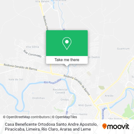 Casa Beneficente Ortodoxa Santo Andre Apostolo map