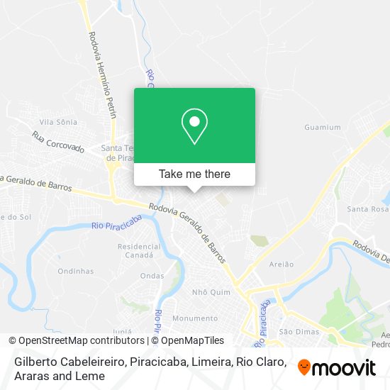 Gilberto Cabeleireiro map