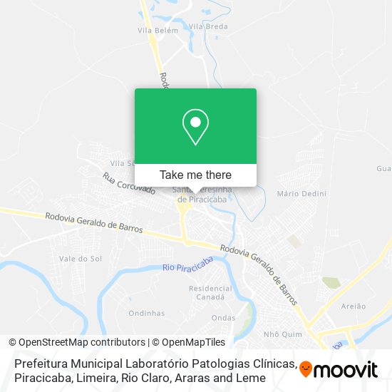 Prefeitura Municipal Laboratório Patologias Clínicas map