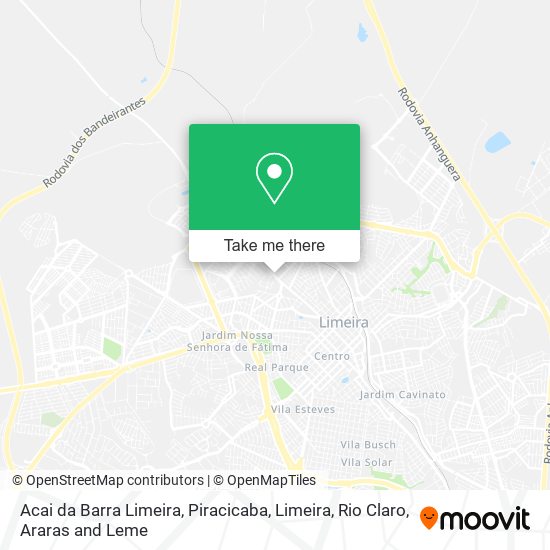 Mapa Acai da Barra Limeira