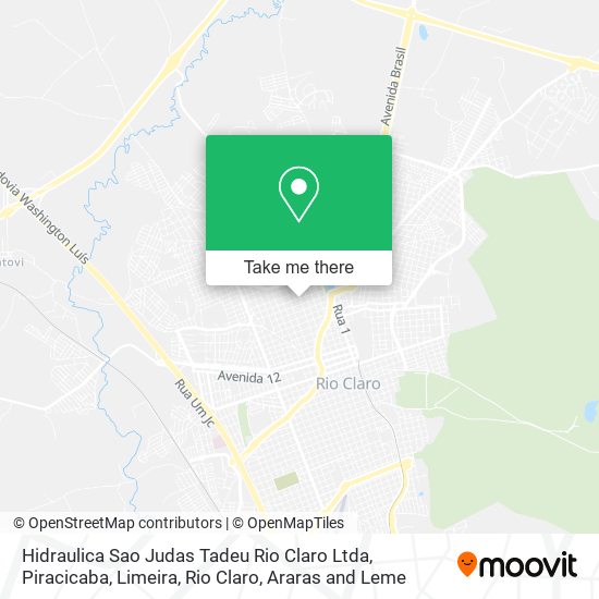 Hidraulica Sao Judas Tadeu Rio Claro Ltda map