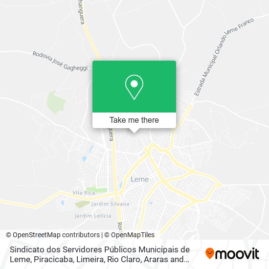 Sindicato dos Servidores Públicos Municipais de Leme map