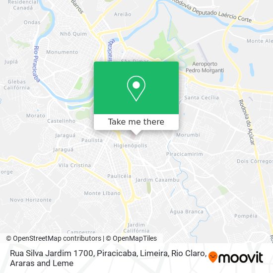 Mapa Rua Silva Jardim 1700