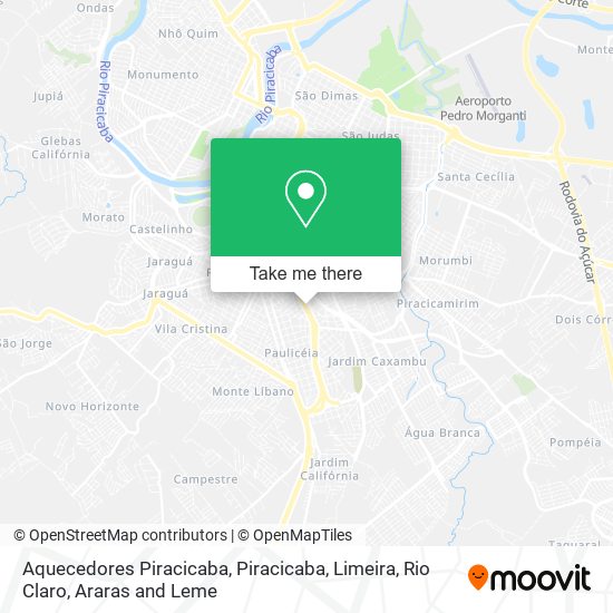 Aquecedores Piracicaba map