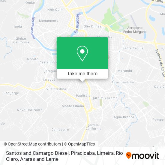 Santos and Camargo Diesel map