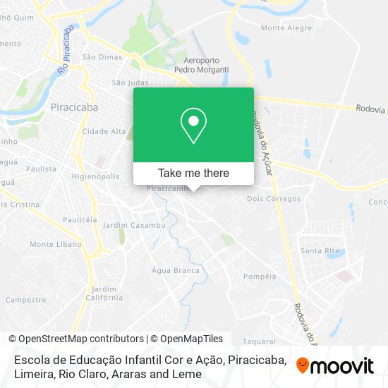 Mapa Escola de Educação Infantil Cor e Ação