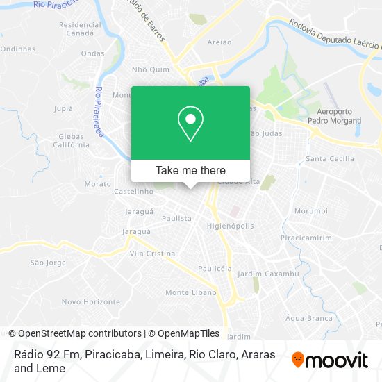 Mapa Rádio 92 Fm