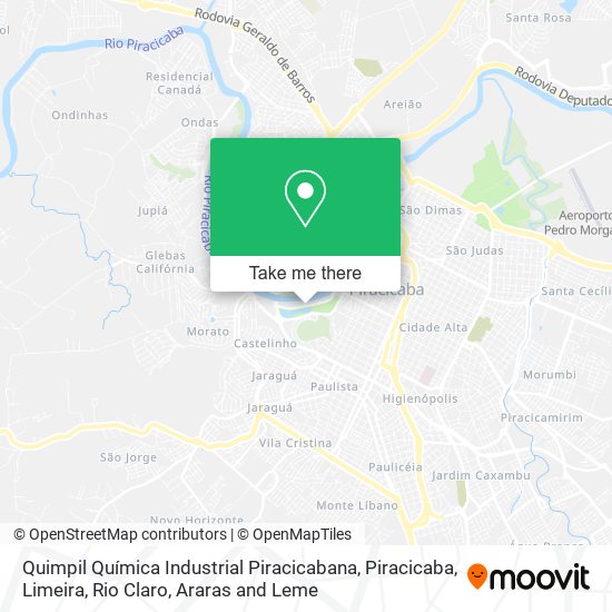 Quimpil Química Industrial Piracicabana map