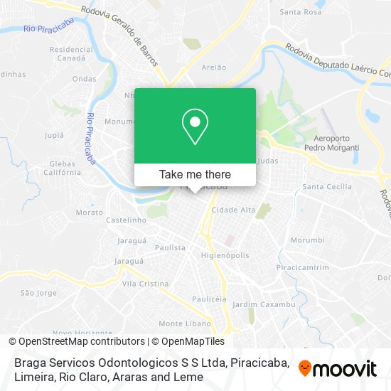 Braga Servicos Odontologicos S S Ltda map