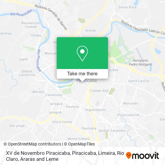 XV de Novembro Piracicaba map