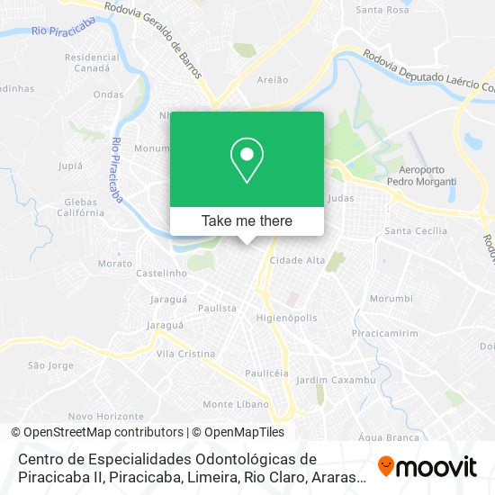 Centro de Especialidades Odontológicas de Piracicaba II map