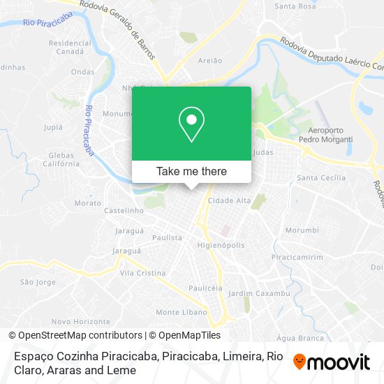 Espaço Cozinha Piracicaba map