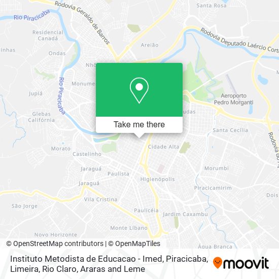 Mapa Instituto Metodista de Educacao - Imed