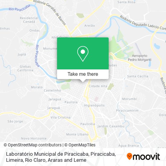 Laboratório Municipal de Piracicaba map