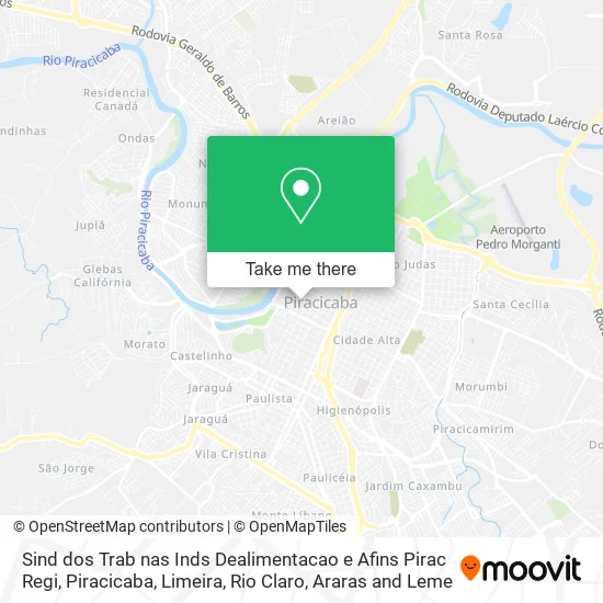 Sind dos Trab nas Inds Dealimentacao e Afins Pirac Regi map