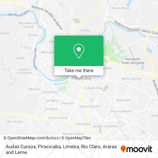 Audax Cursos map