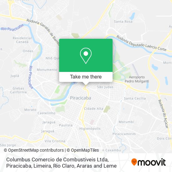 Columbus Comercio de Combustiveis Ltda map
