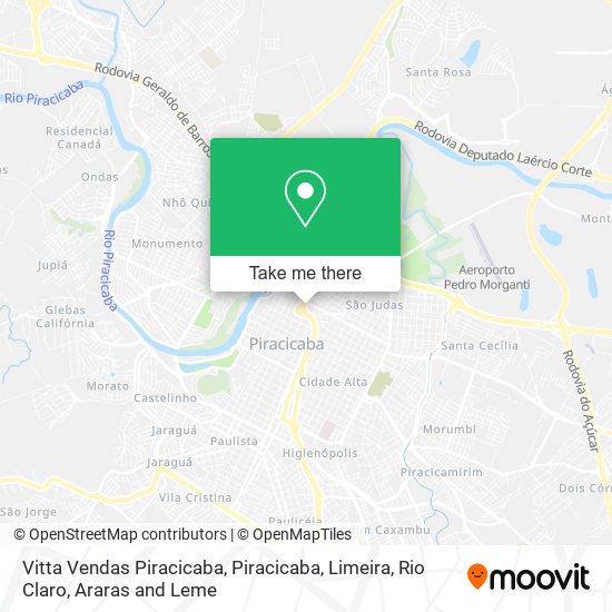 Mapa Vitta Vendas Piracicaba