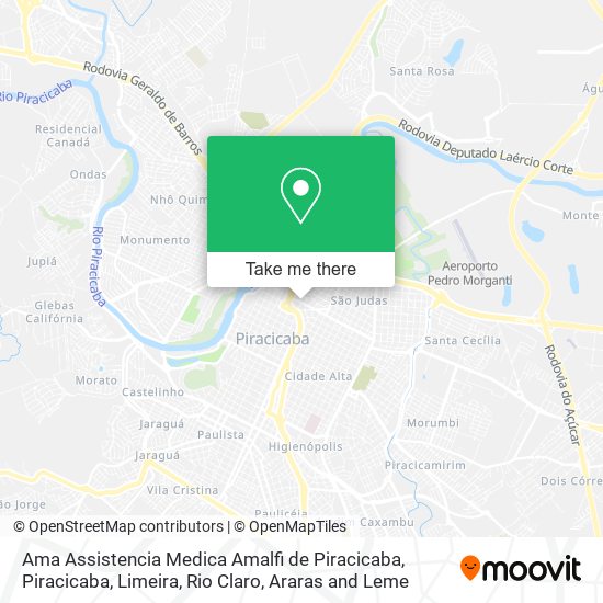 Ama Assistencia Medica Amalfi de Piracicaba map