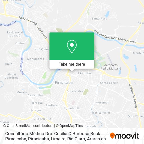 Consultório Médico Dra. Cecília O Barbosa Buck Piracicaba map